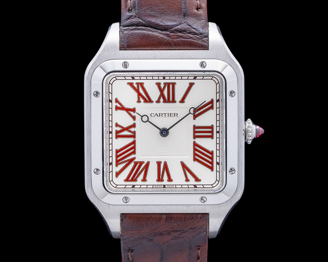 Image of Cartier WGSA0082 Santos-Dumont XL Platinum Cream Dial LIMITED