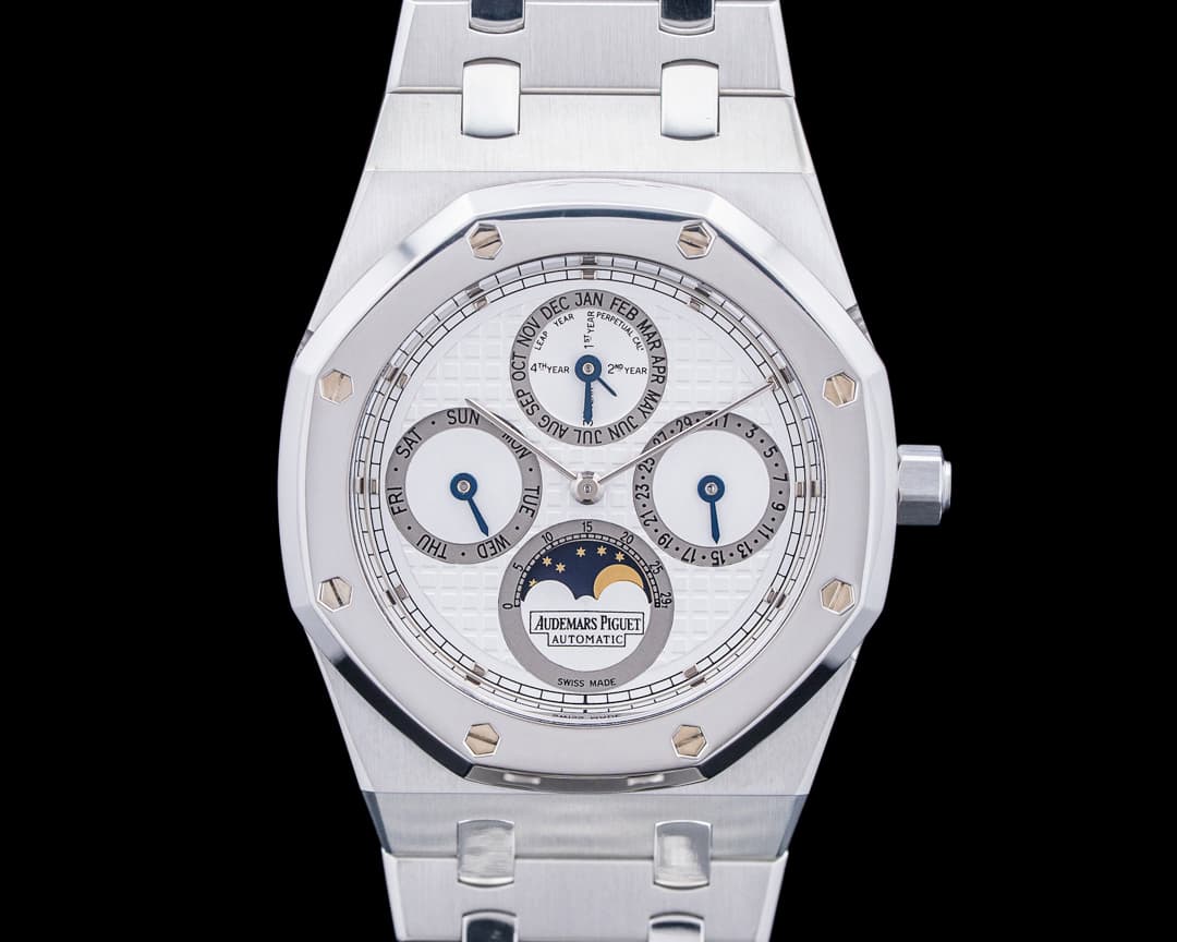 Image of Audemars Piguet 25820SP Royal Oak Perpetual Calendar SS / Platinum Silver Dial RARE