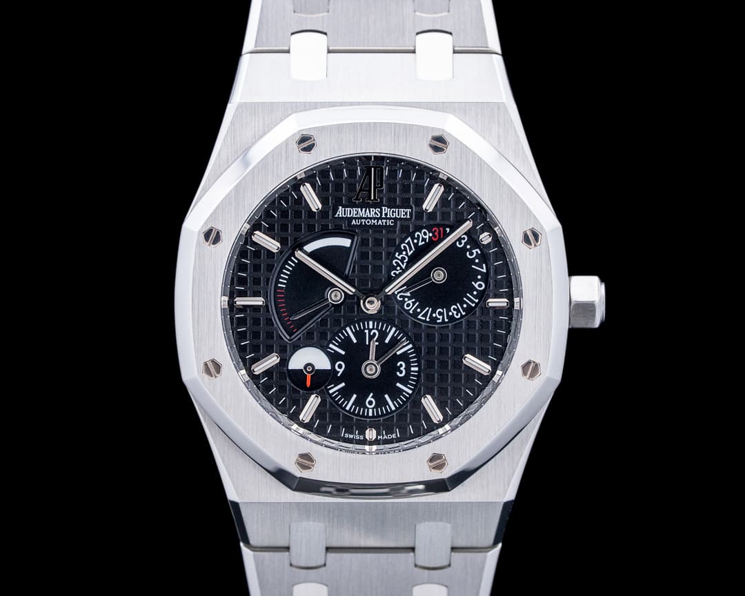 Audemars Piguet 26120ST Royal Oak Dual Time SS Black Dial