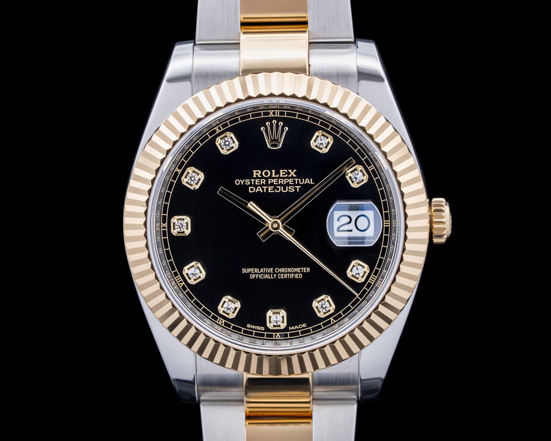 Rolex 126333 Datejust 41 18K YG / SS Black Diamond Dial
