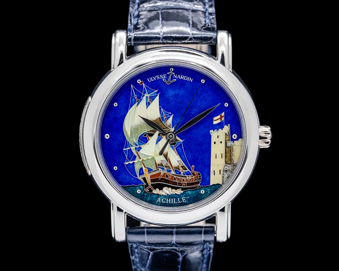Ulysse Nardin San Marco "Achille" Platinum Cloisonne Enamel Dial LIMITED RARE