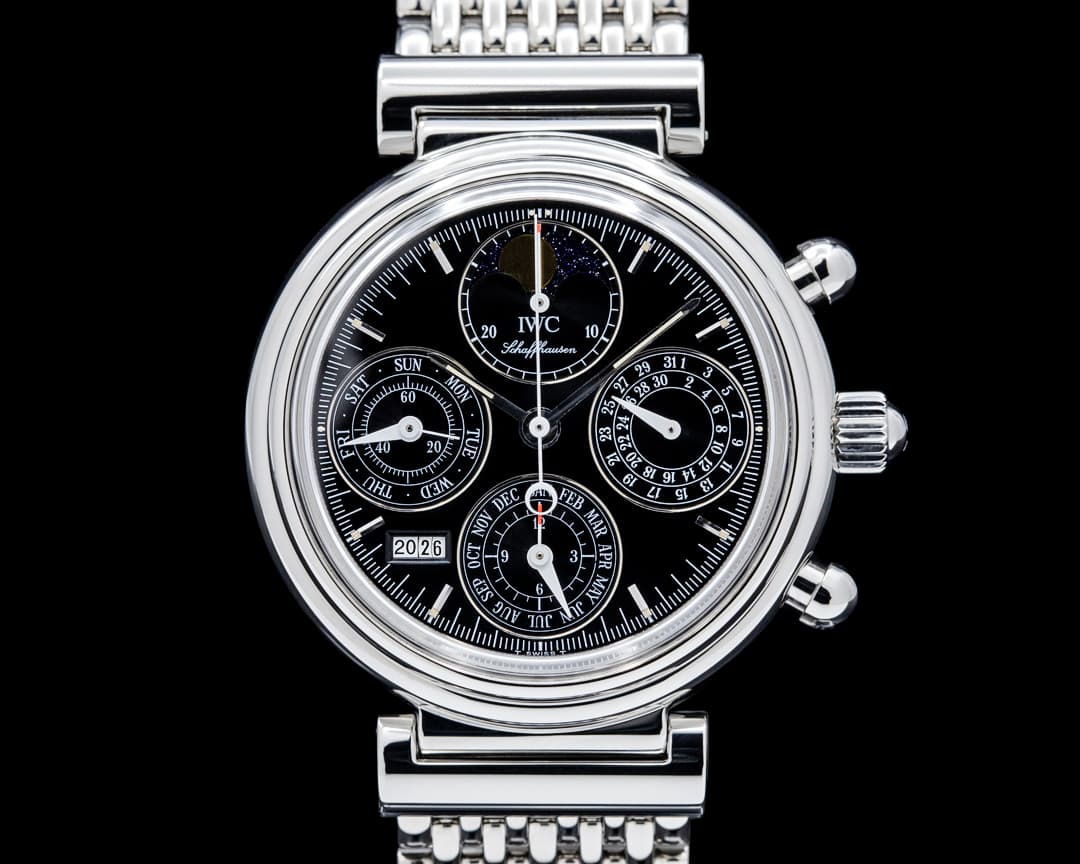 IWC IW375034 Da Vinci Perpetual Calendar Chronograph SS Black Dial