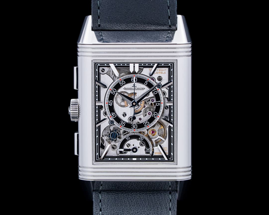 Jaeger-LeCoultre Q389848J Reverso Tribute Chronograph SS Blue Dial