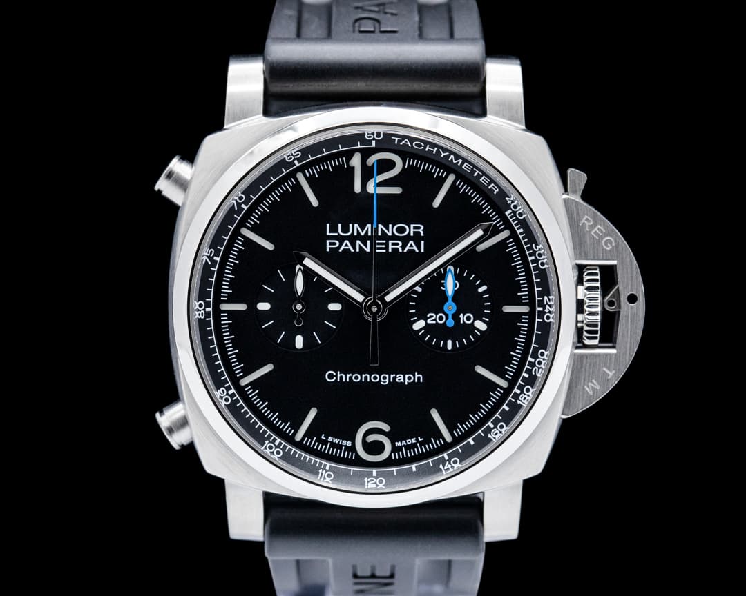 Image of Panerai PAM01109 Luminor Chrono SS Black Dial