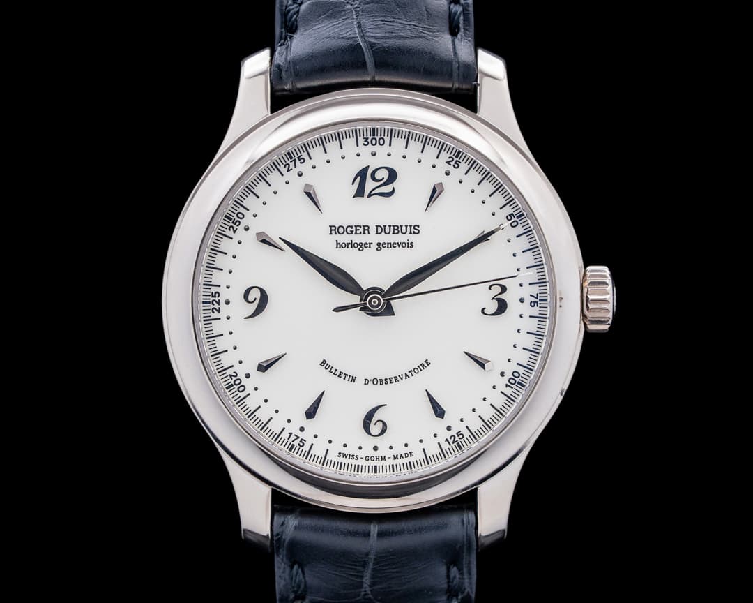 Image of Roger Dubuis H37.57.0 Hommage 18K White Gold Cream Dial LIMITED
