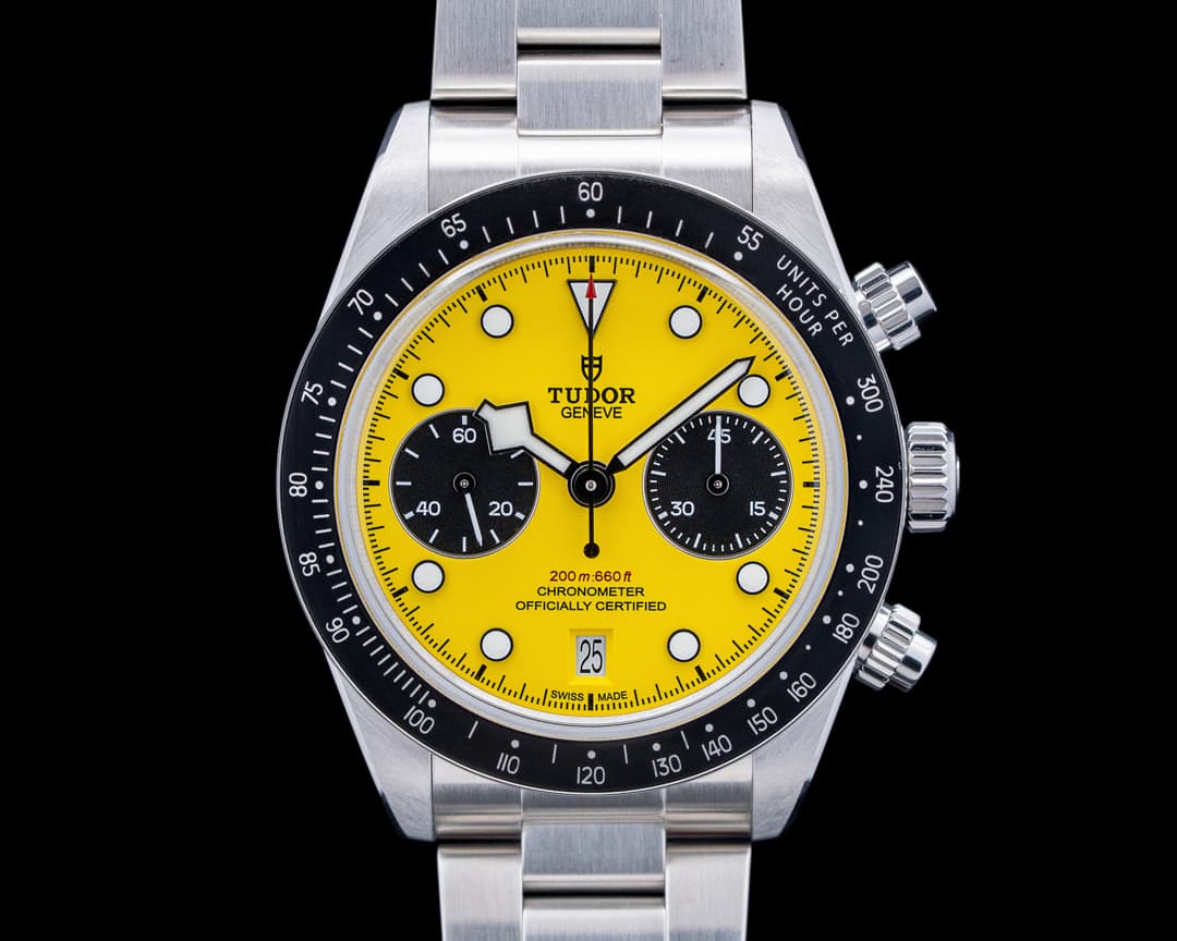 Tudor 79310N Black Bay Chrono 39 SS Yellow Dial 2026 UNWORN