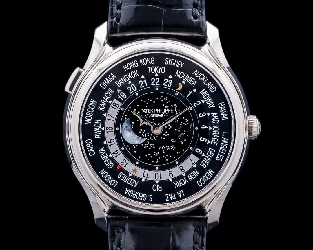 Patek Philippe 5575G "175th Anniversary" World Time Moonphase 18K WG Black Dial LIMITED