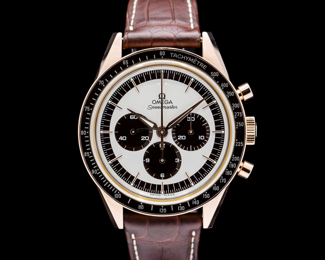 Image of Omega Speedmaster Anniversary 18K Rose Gold Silver Dial