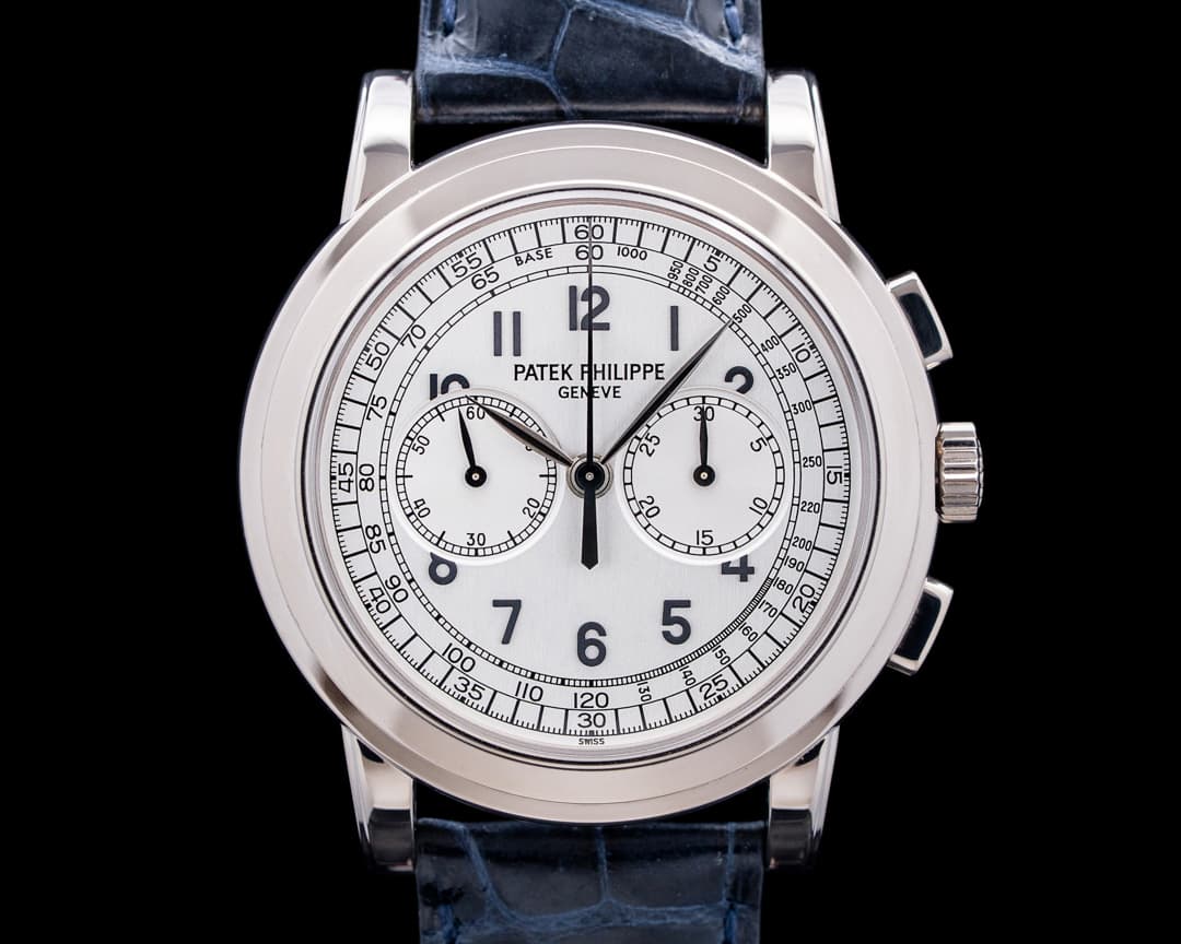 Patek Philippe 5070G Chronograph 18K White Gold Silver Dial