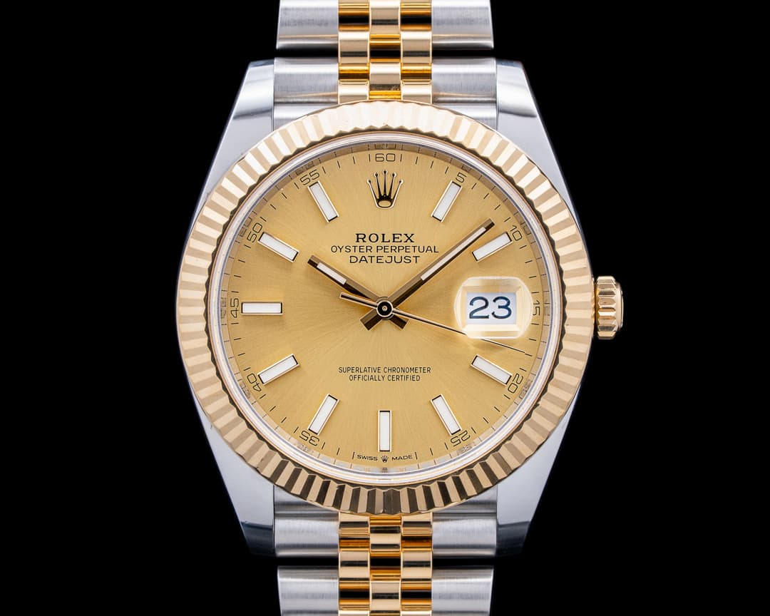 Image of Rolex 126333 Datejust 41 Jubilee SS / 18k YG Champagne Dial