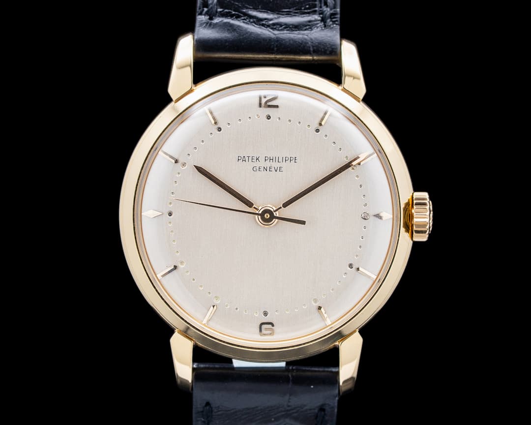 Image of Patek Philippe 2482J Vintage Calatrava 18K Yellow Gold Silver Dial