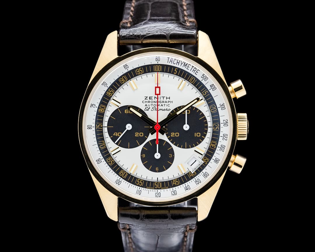 Zenith El Primero Revival G381 18K Yellow Gold White Panda Dial LIMITED