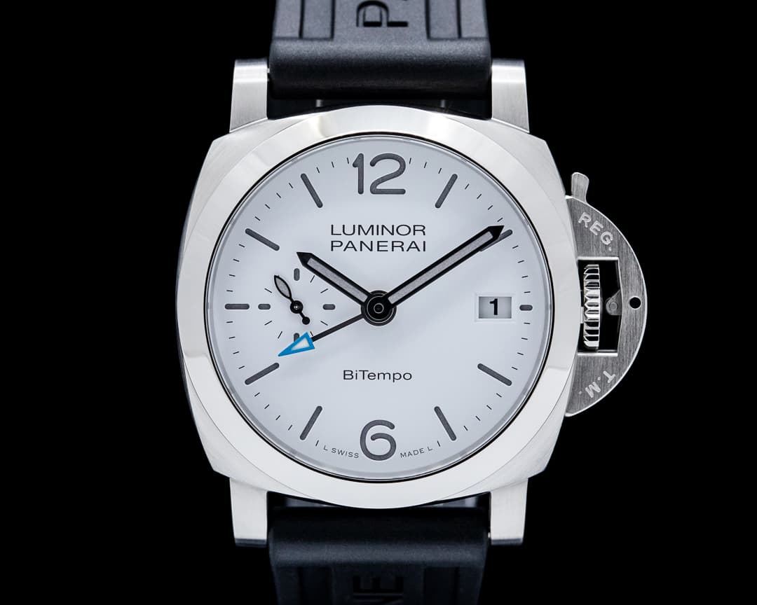 Image of Panerai PAM01367 Luminor Quaranta BiTempo GMT SS White Dial 2025