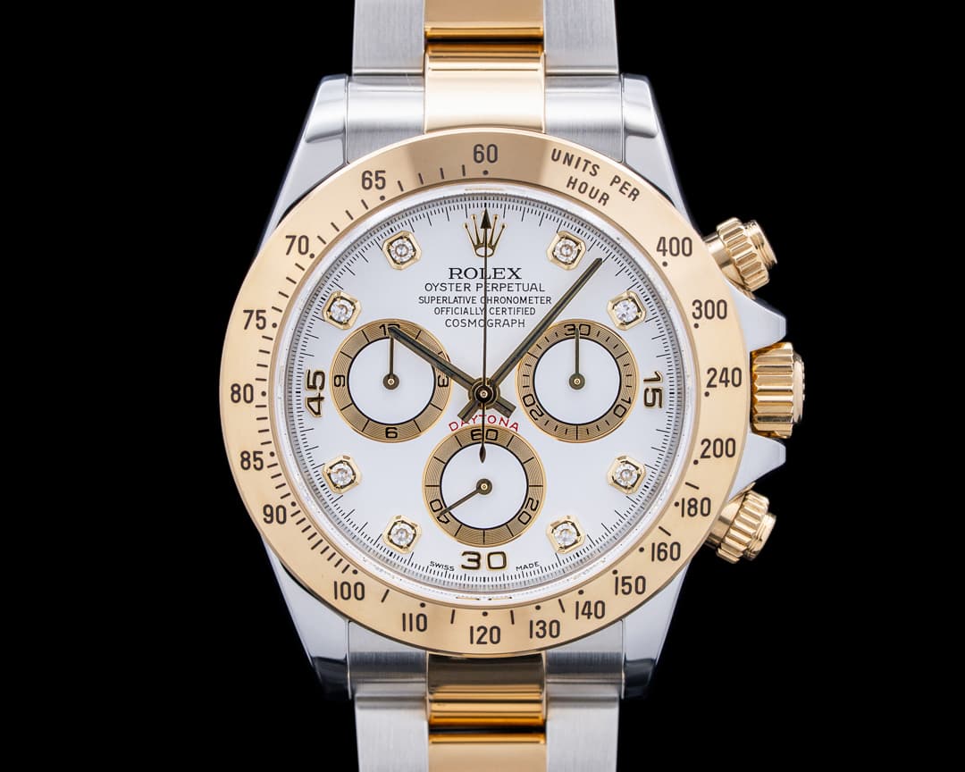 Image of Rolex 116523 Daytona Two-Tone 18K YG / SS White Diamond Dial