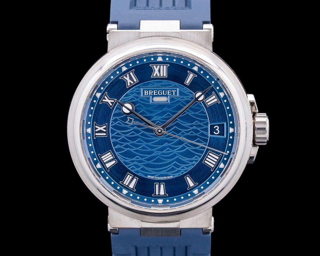 Breguet 5517BB Marine 5517 18K White Gold Blue Dial
