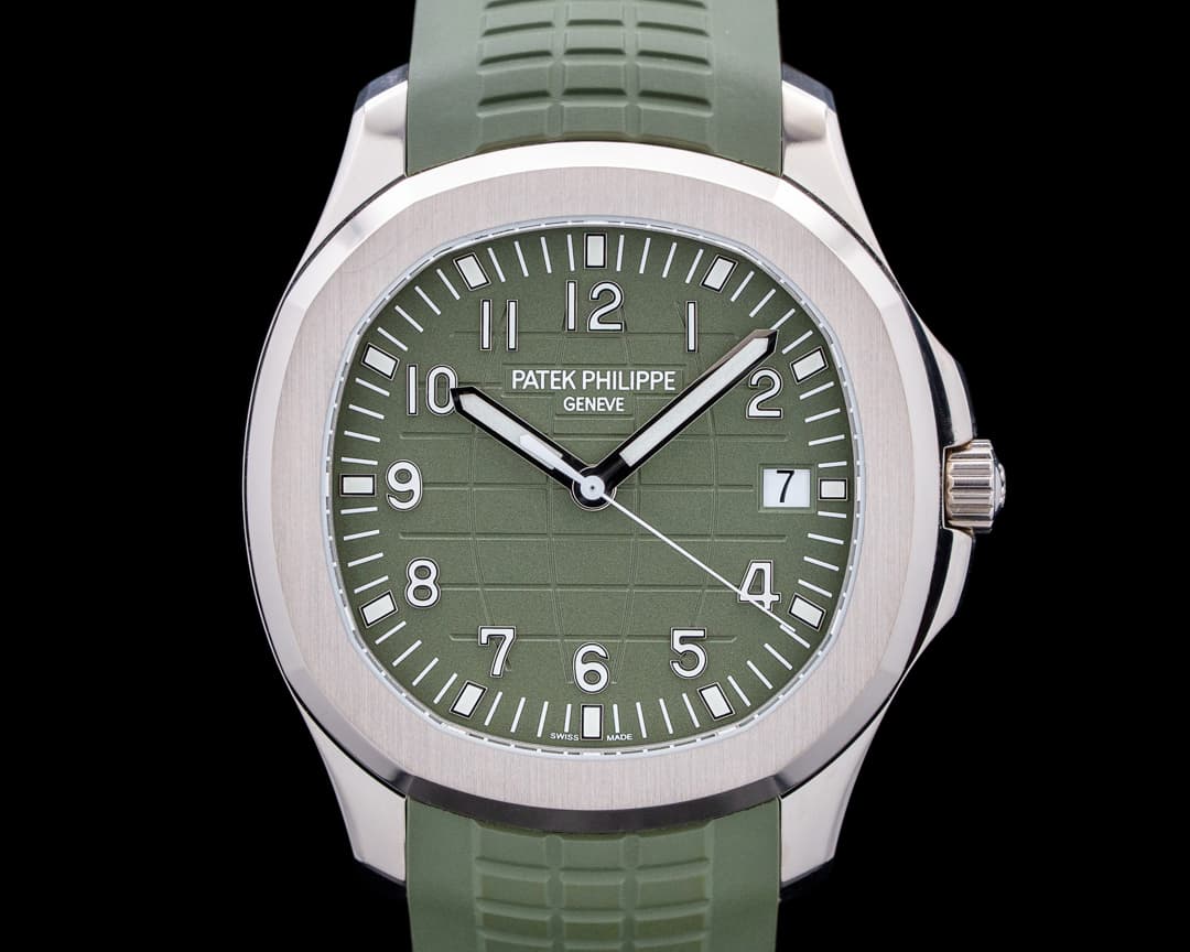 Patek Philippe 5168G-010 Aquanaut Jumbo White Gold Khaki Green Dial
