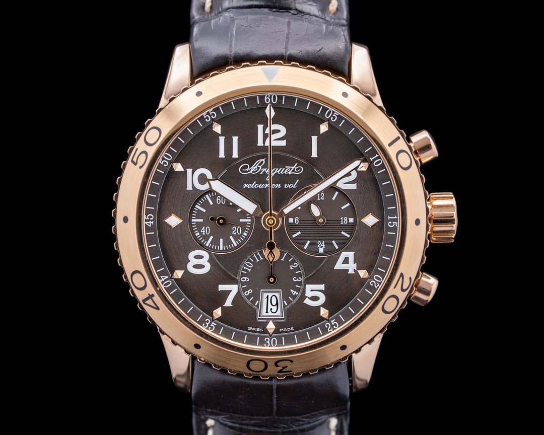 Breguet 3810BR Type XXI Flyback Chronograph 18K Rose Gold Brown Dial