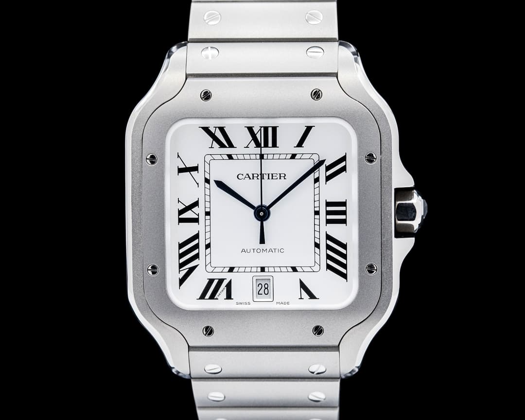 Cartier WSSA0089 Santos de Cartier Large Titanium Silver Dial