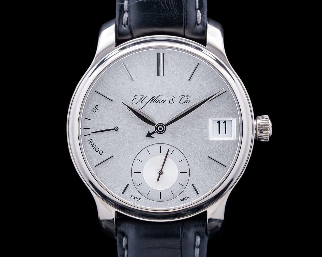 H. Moser & Cie. 1341-0200 Endeavour Perpetual Calendar 18K White Gold Silver Dial