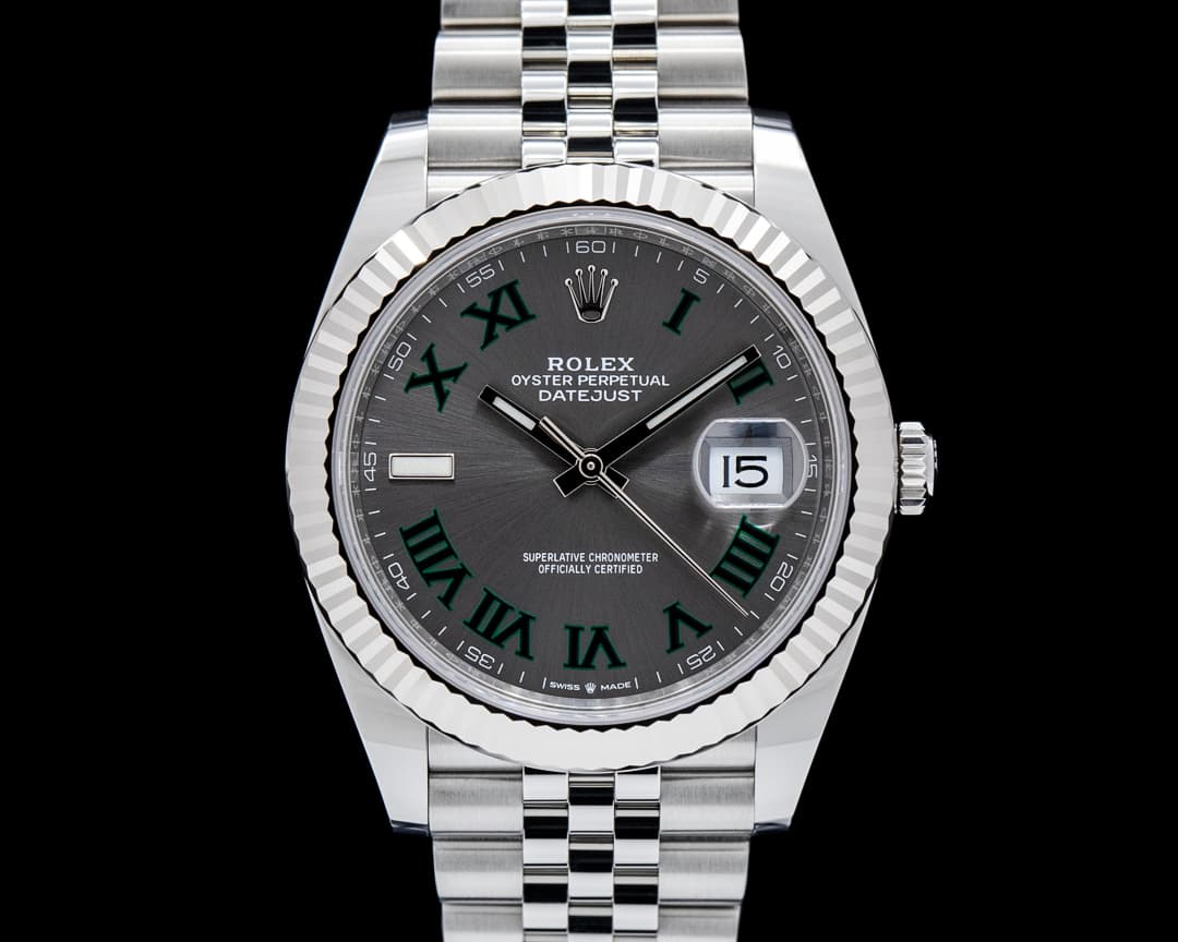Rolex 126334 Datejust 41 Jubilee SS Gray Wimbledon Dial