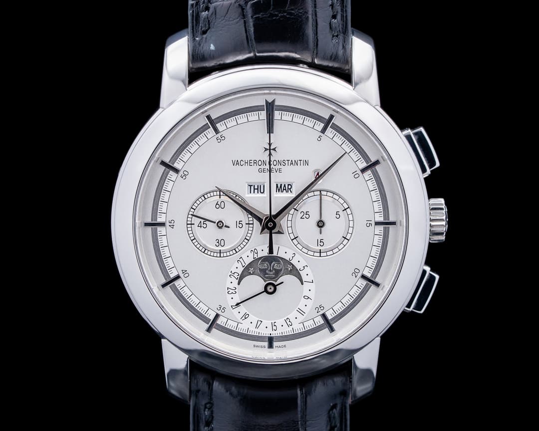 47292 Traditionnelle Perpetual Calendar Chronograph Platinum Silver Dial
