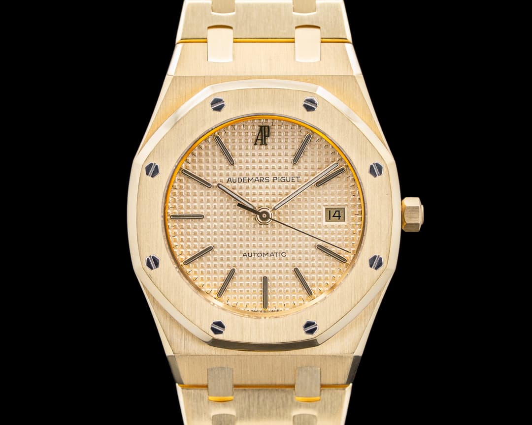 Audemars Piguet 14790BA Royal Oak 18K Yellow Gold Champagne Dial
