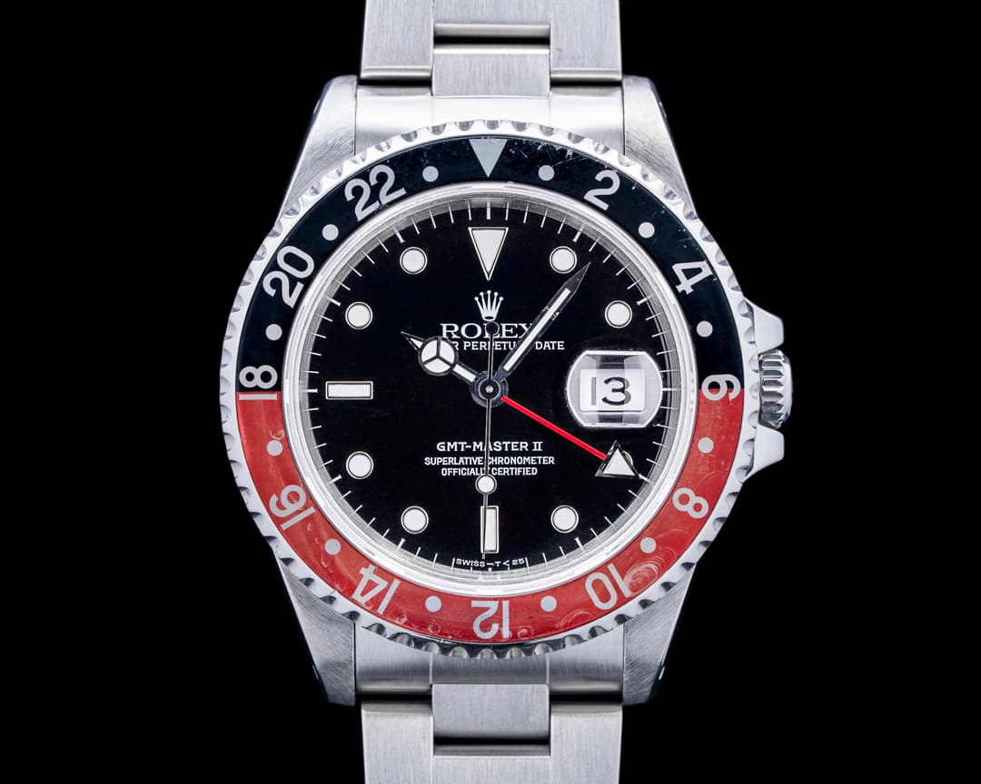 Image of Rolex 16710 GMT-Master II Coke Bezel SS Black Dial Circa. 1997