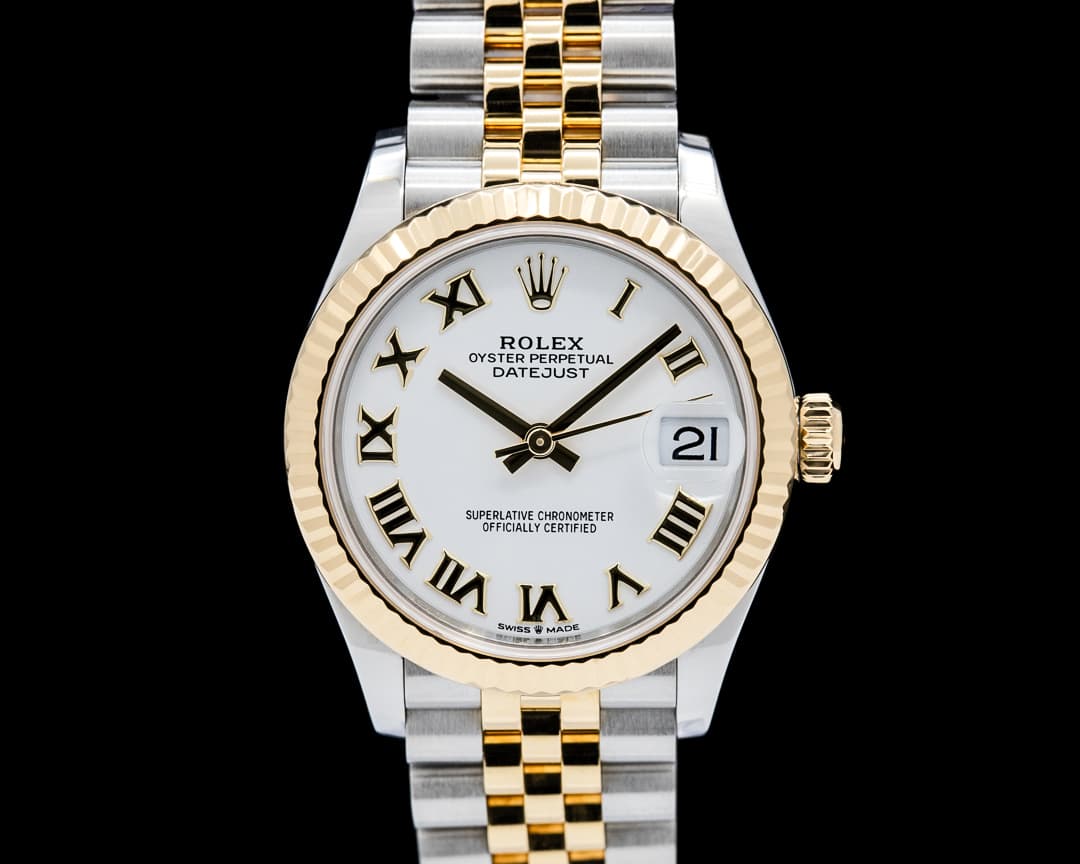 Rolex 278273 Datejust 31 18K Yellow Gold / SS White Roman Dial