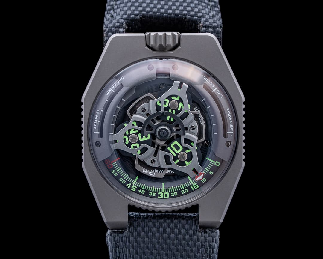 Image of URWERK UR-100 Titanium Skeleton Dial LIMITED