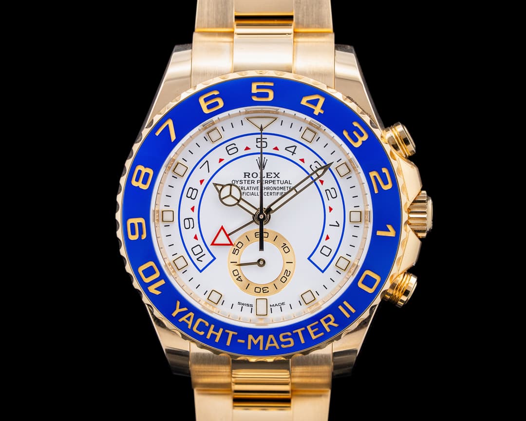 Image of Rolex 116688 Yacht-Master II 18K Yellow Gold White Dial