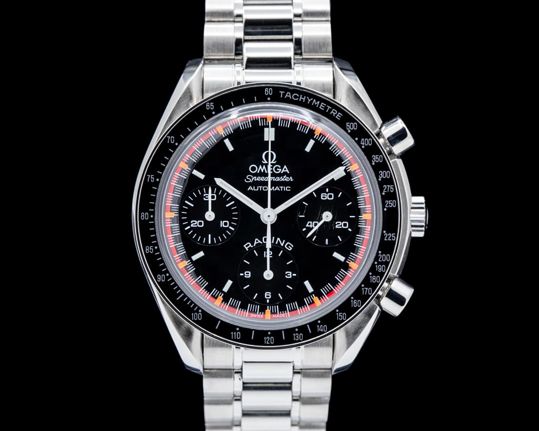 Image of Omega Speedmaster Reduced Schumacher SS Black Racing Dial LIMITED