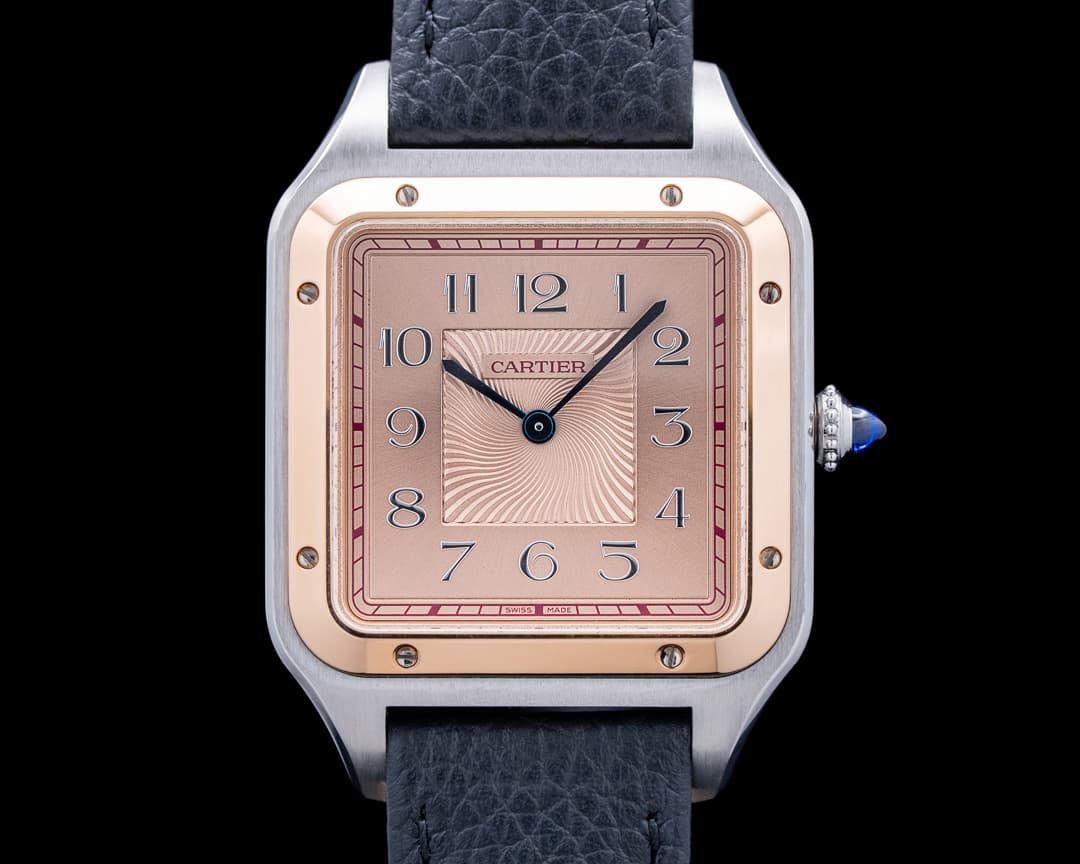 Image of Cartier Santos-Dumont XL SS / 18K RG Pink Dial LIMITED
