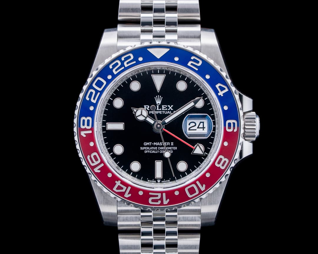 Rolex 126710BLRO GMT-Master II Pepsi Bezel SS Black Dial