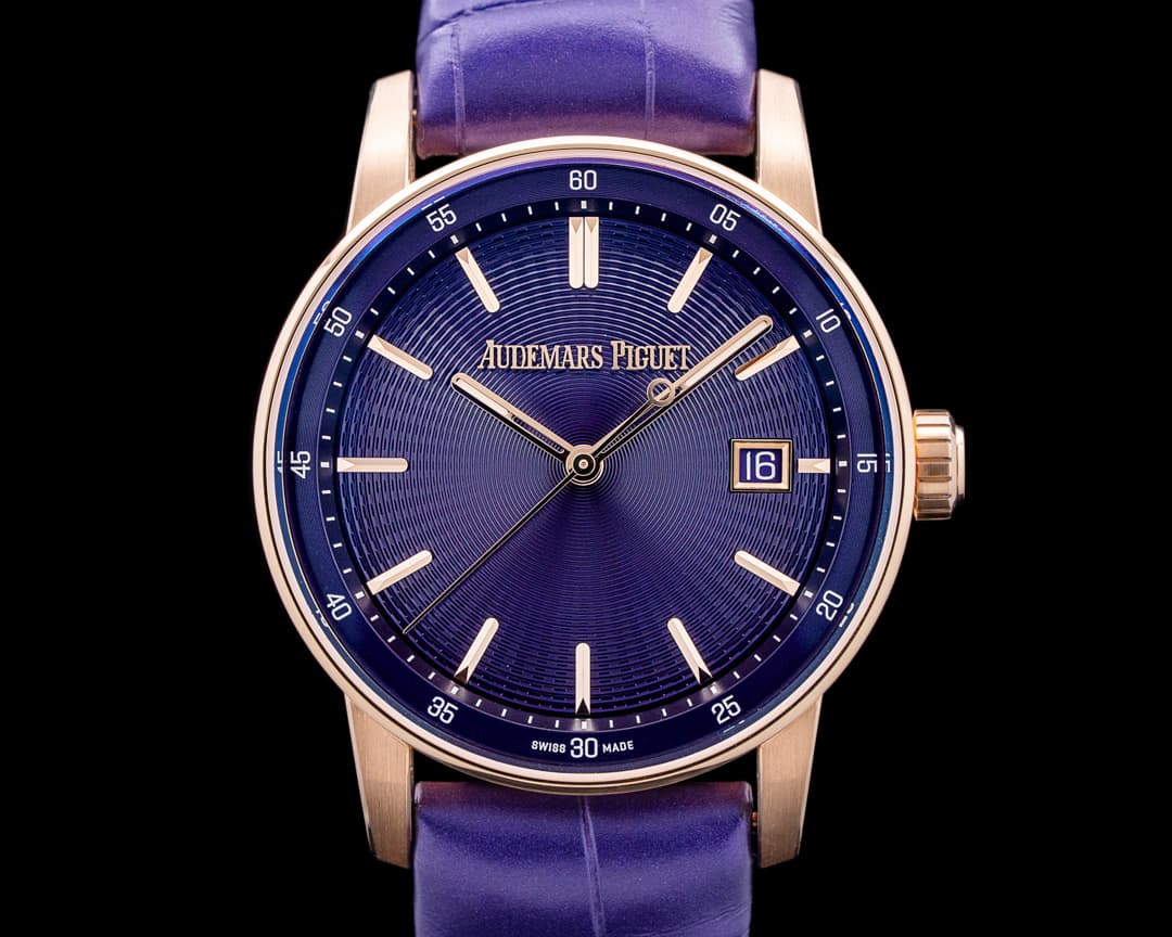 Image of Audemars Piguet 77410OR Code 11.59 18K Rose Gold Purple Dial