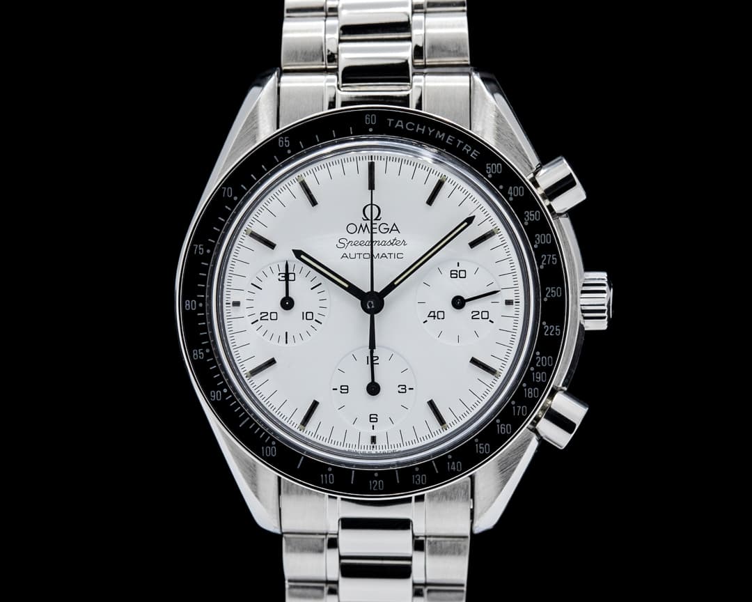 Omega 3510.20.00 Speedmaster Reduced "Albino" SS White Dial