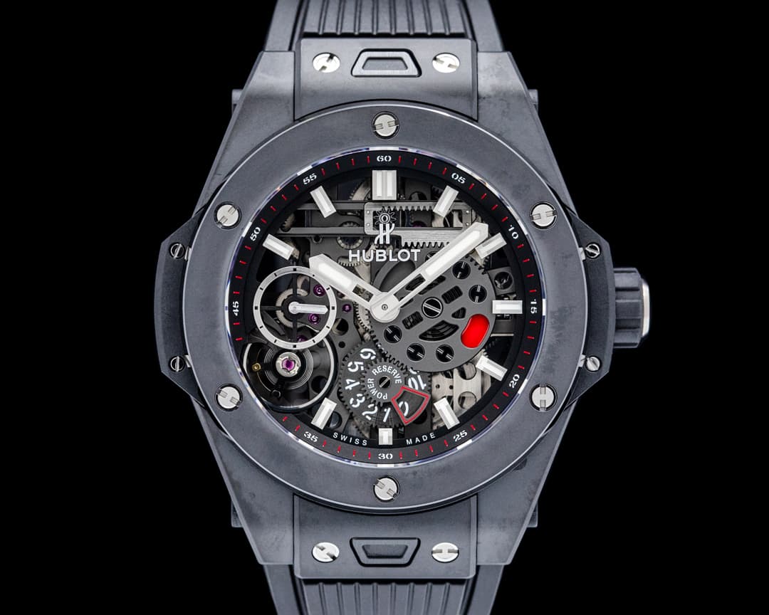 Image of Hublot Big Bang Meca-10 Black Magic Black Ceramic Skeleton Dial