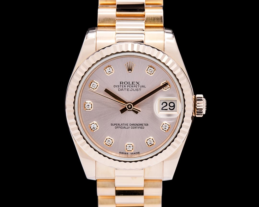 Rolex 178275 Datejust 31 18K Rose Gold Pink Diamond Dial