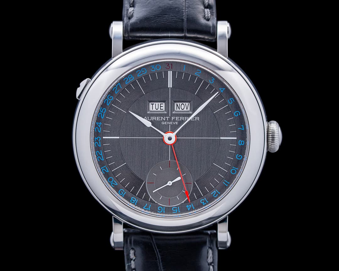 Image of Laurent Ferrier Galet Annual Calendar Montre Ecole SS Grey Dial