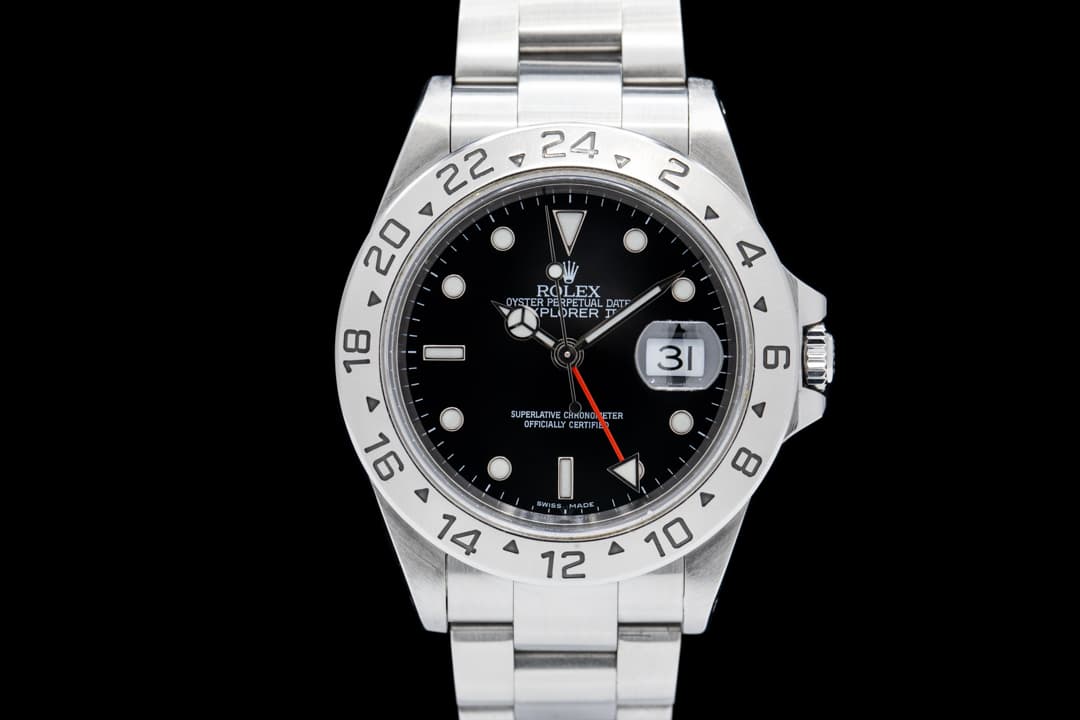 Image of Rolex 16570 Explorer II SS Black Dial