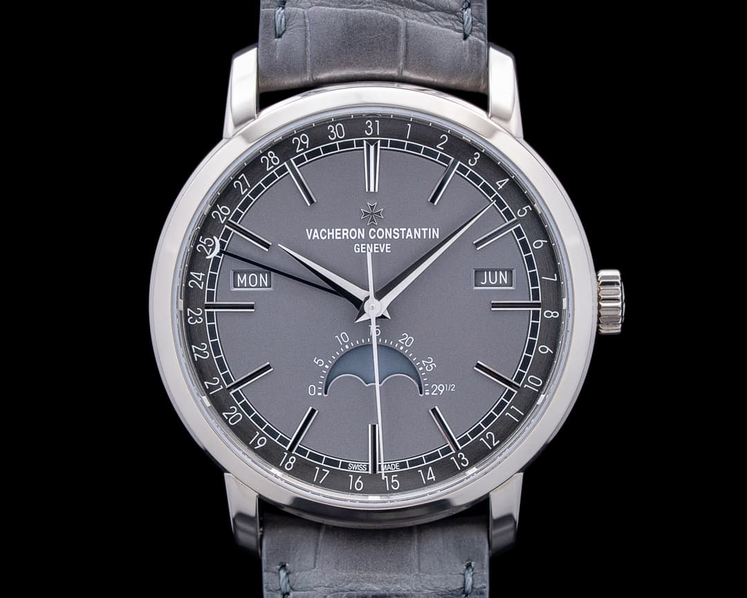Vacheron Constantin Traditionnelle Complete Calendar 18K White Gold Gray Dial