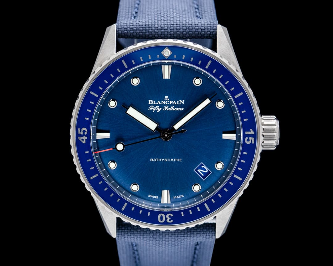 Blancpain 5000 Fifty Fathoms Bathyscaphe Ceramic Blue Dial
