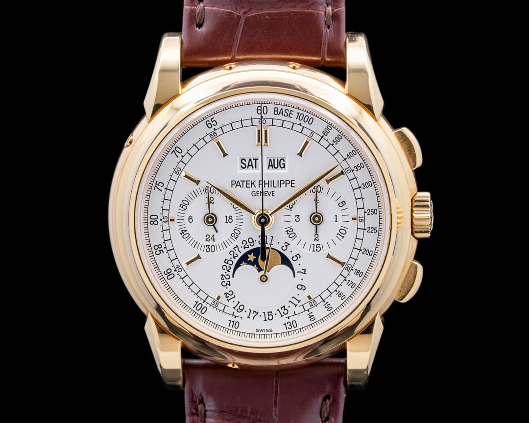 Patek Philippe 5970J Perpetual Calendar Chronograph 18K Yellow Gold Silver Dial