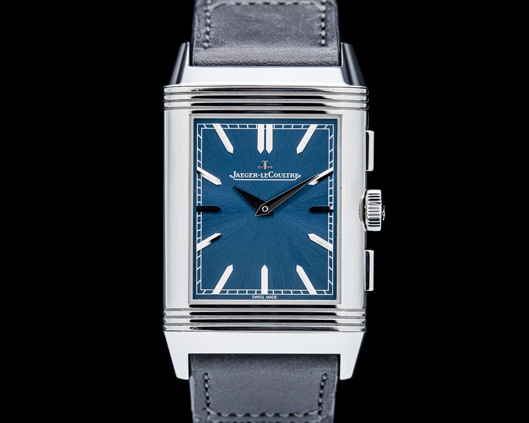 Jaeger-LeCoultre Q389848J Reverso Tribute Chronograph SS Blue Dial