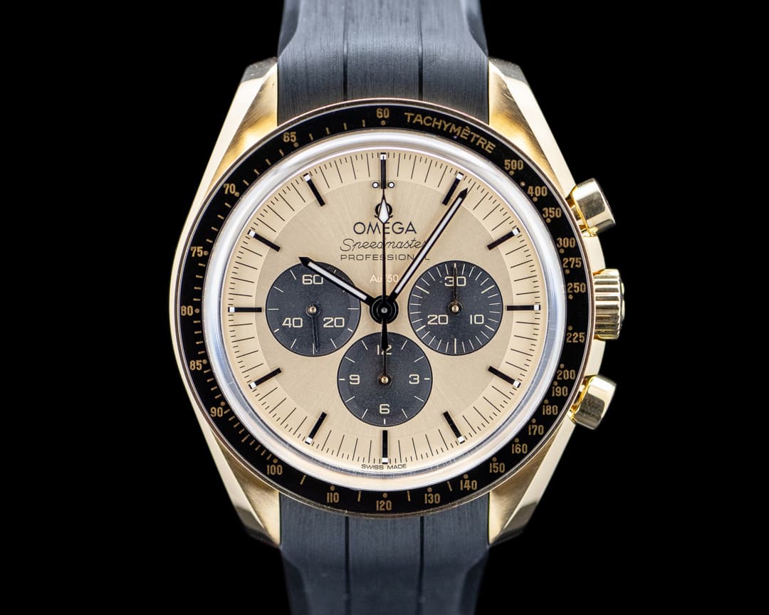 Omega Speedmaster Moonwatch Professional 18K Moonshine Gold Champagne Dial