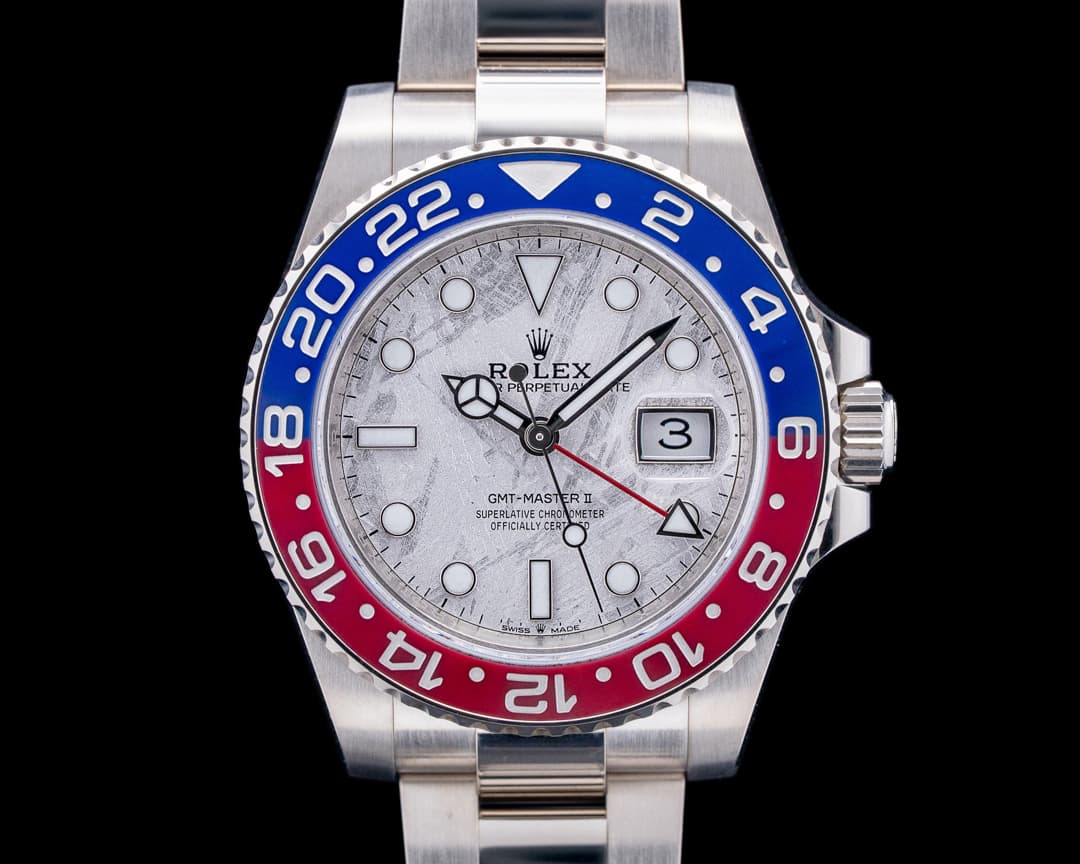 Image of Rolex 126719BLRO GMT-Master II Pepsi 18K White Gold Meteorite Dial