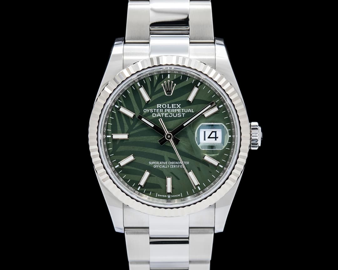 Rolex 126234 Datejust 36 SS Palm Dial
