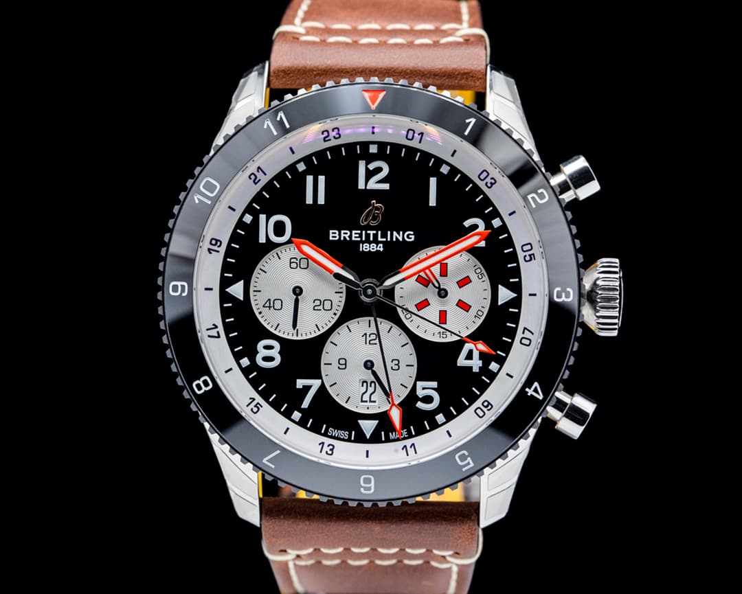 Image of Breitling Classic AVI Super AVI B04 Chronograph GMT 46 Mosquito Black Dial