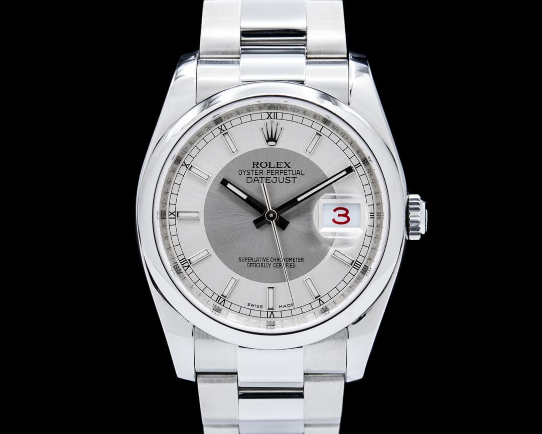 Rolex 116200 Datejust SS Silver Tuxedo Dial Dial Circa. 2008