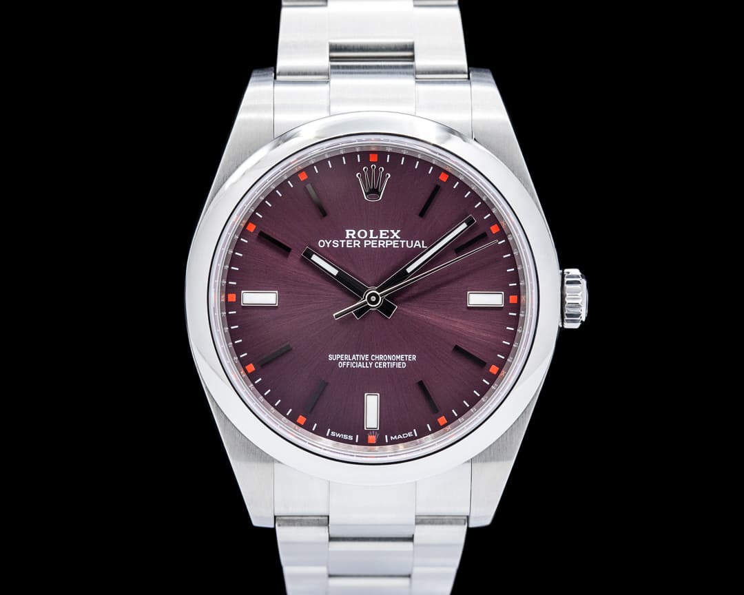 Rolex 114300 Oyster Perpetual 39MM SS Grape Dial