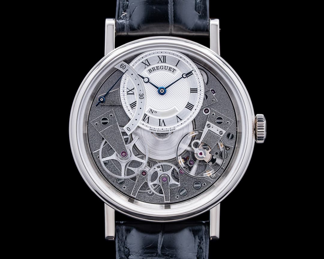 Image of Breguet 7097BB Tradition Seconde Retrograde 18K White Gold Skeleton Dial